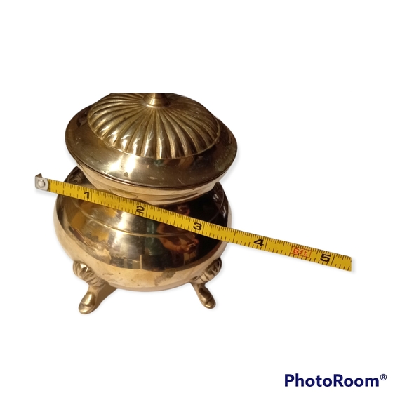 Vintage Silver Brass Jar/India - Picture 7 of 7